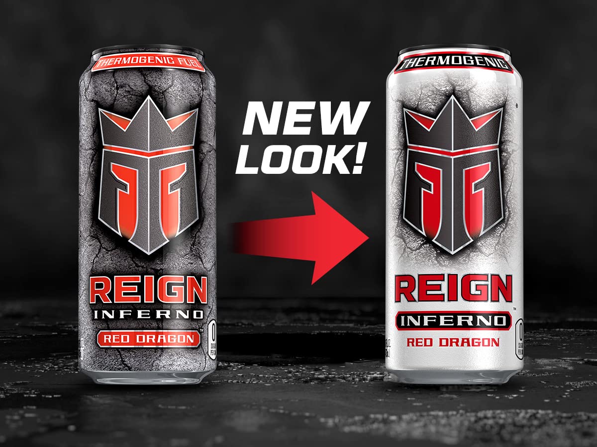 Reign Inferno Red Dragon， Thermogenic Fuel， Fitness and Performance Drink， 16 Fl Oz (Pack of 12) - Image 4